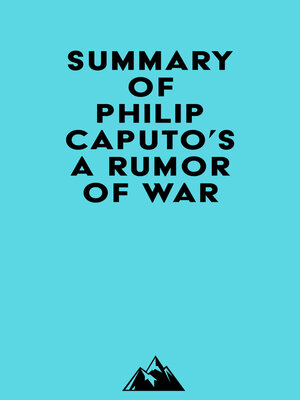 cover image of Summary of Philip Caputo's a Rumor of War